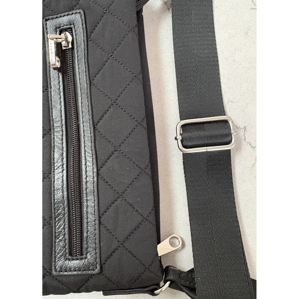 Bugatti Women's Quilted Nylon Crossbody Bag Black Messenger Shoulder Excellent - Picture 9 of 13